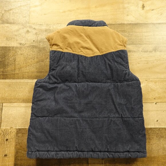 OshKosh Reversible Corduroy Puffer Vest Kids Size 7 Blue/Tan & Camo Outdoor - Picture 6 of 10